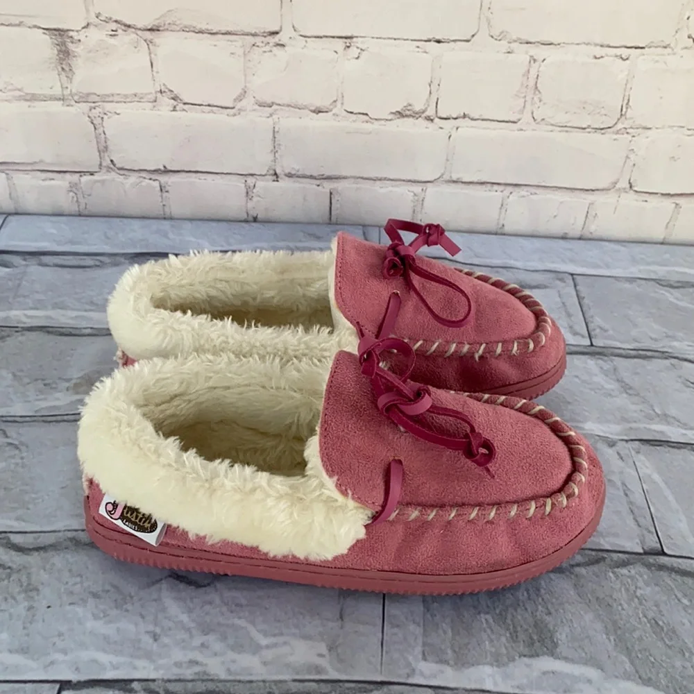 Justin girls slipper/loafers size 3/4